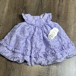 Kids Lavender Lace Baby Dress